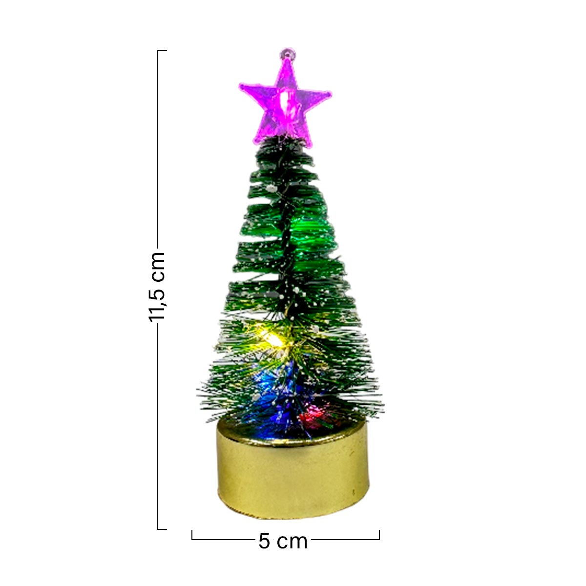 Mini Árbol de Navidad con Luces LED - Compacto y Elegante