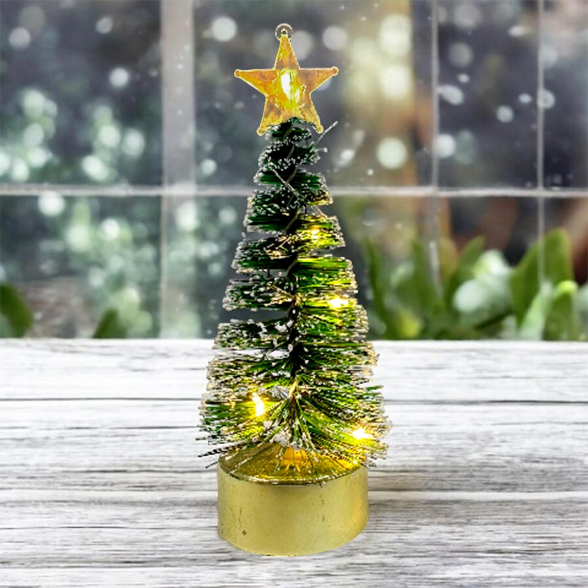 Mini Árbol de Navidad con Luces LED - Compacto y Elegante