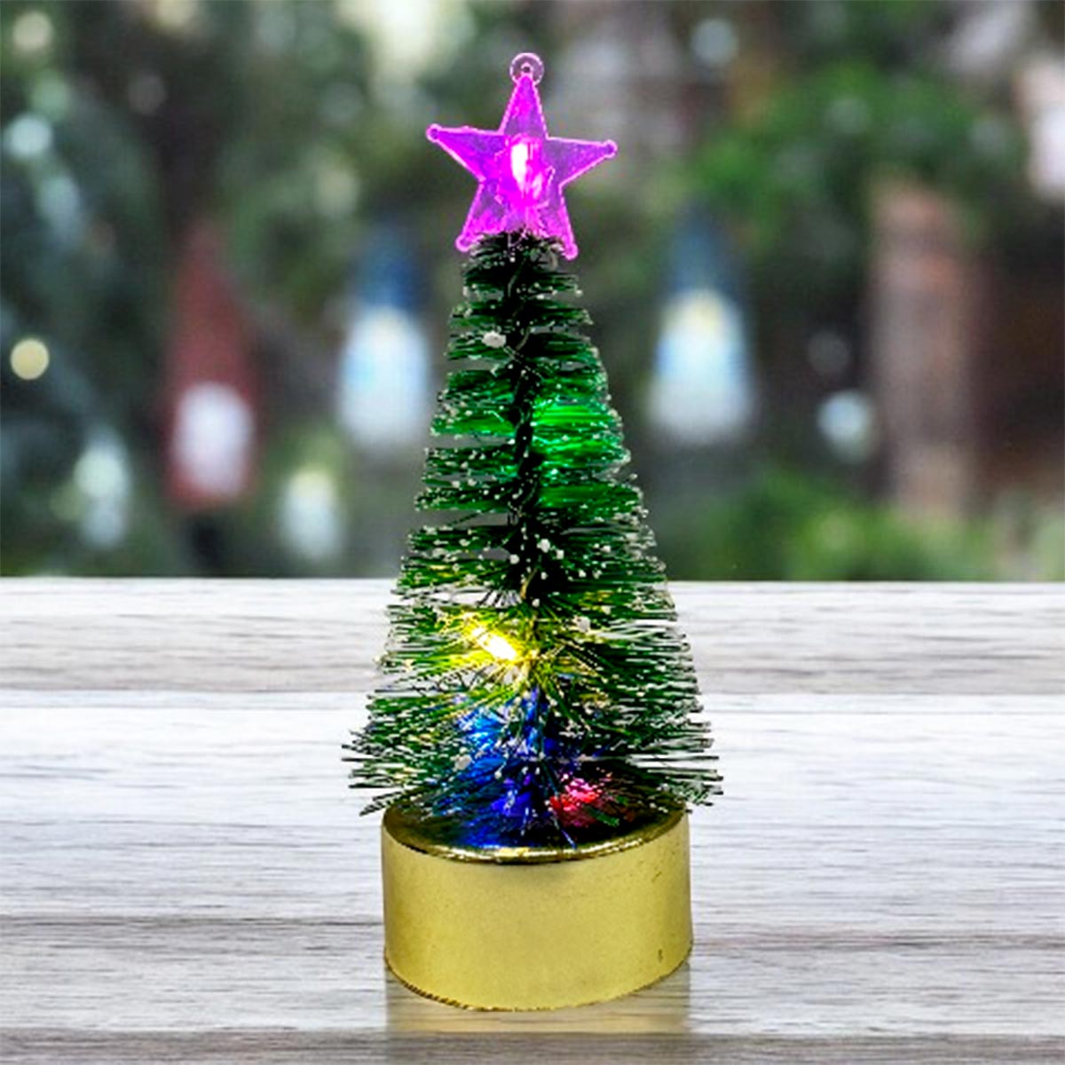 Mini Árbol de Navidad con Luces LED - Compacto y Elegante