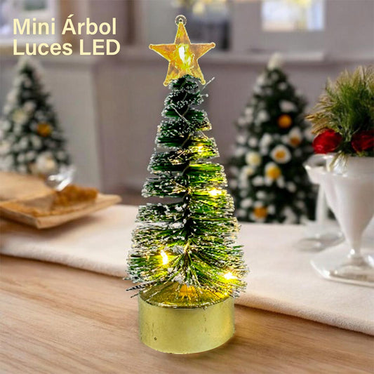 Mini Árbol de Navidad con Luces LED - Compacto y Elegante